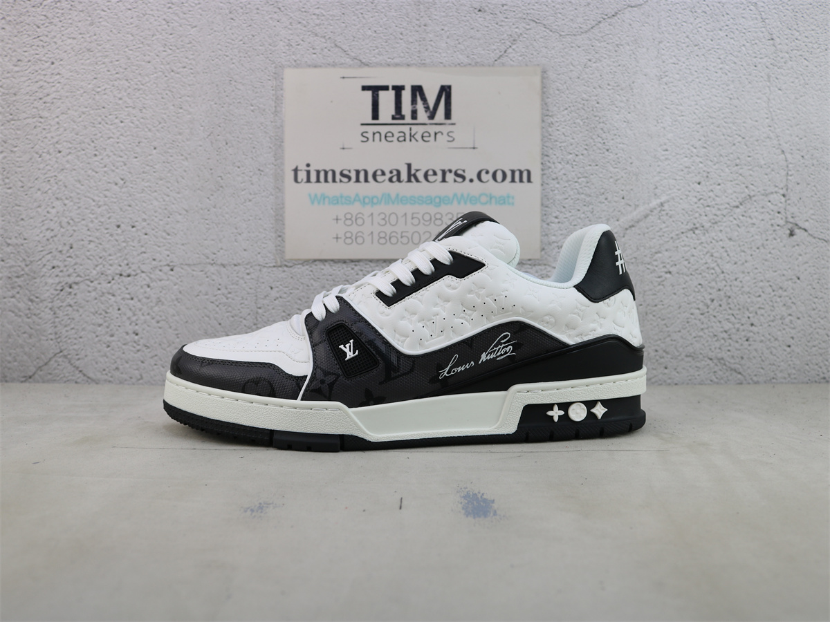 LV Trainer Sneaker Black White